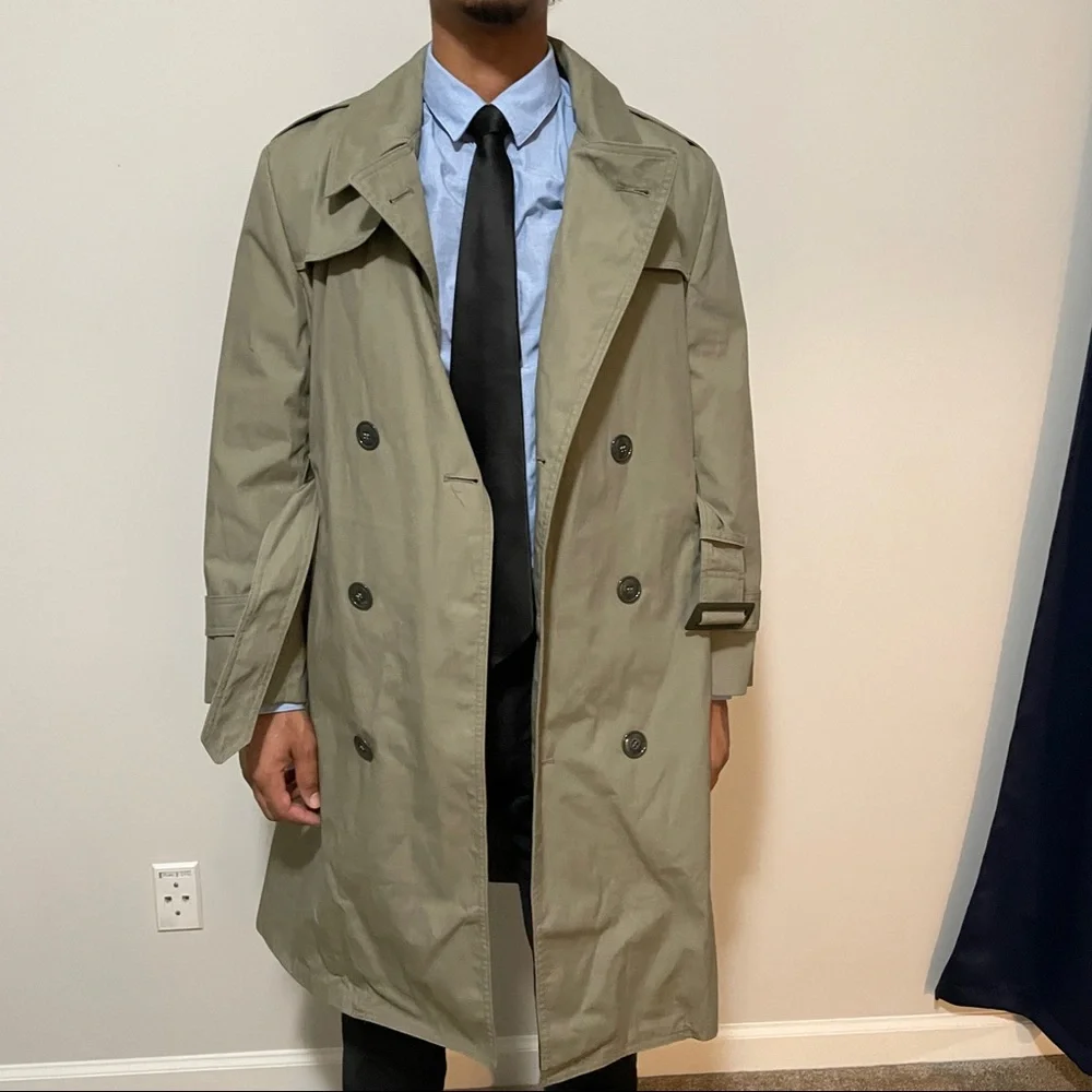Men’s Tan Trench Coat - Picture 6 of 11